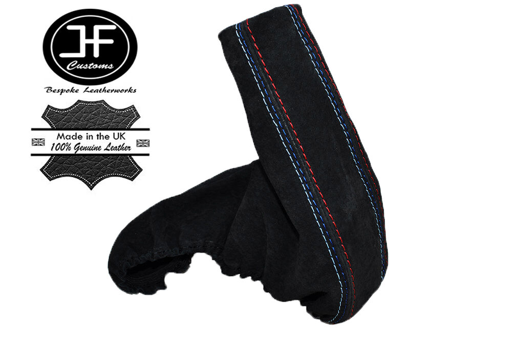 FITS BMW Z3 1995-2002 HANDBRAKE GAITOR TRI STITCHING BLACK SUEDE CUSTOM NEW