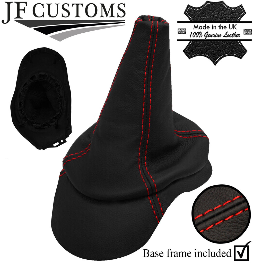 RED  STITCH LEATHER GEAR+FRAME+BASE SURROUND FITS FIAT MAREA 1996-2002
