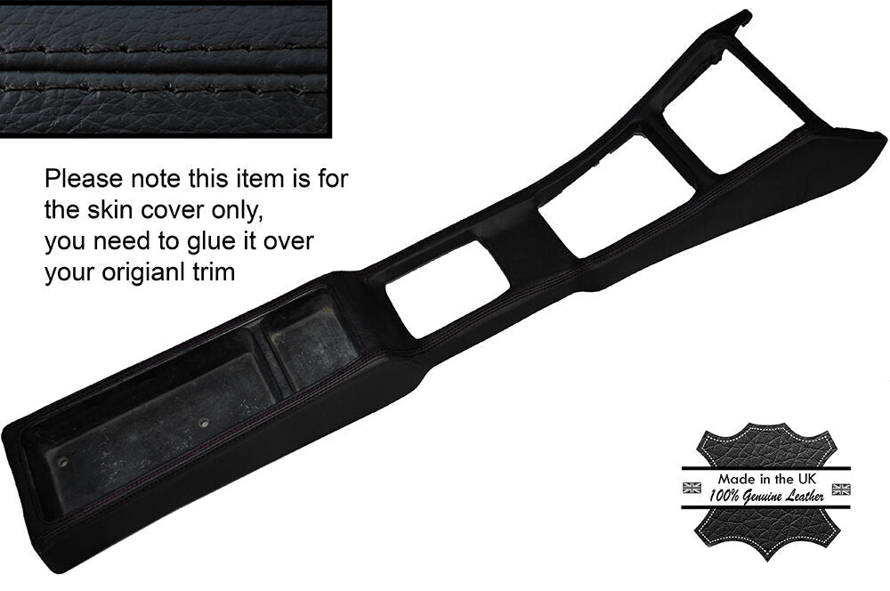 BLACK STITCH CENTER CONSOLE TRIM LEATHER SKIN COVERS FITS DATSUN 240Z 70-73
