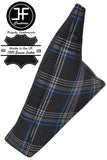 BLACK STITCH TARTAN FABRIC HANDBRAKE GAITER FOR VW T4 TRANSPORTER 90-03 1T