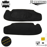 YELLOW CROSS STITCH LEATHER 2X SUN VISOR COVERS FOR PORSCHE BOXSTER 986 96-04