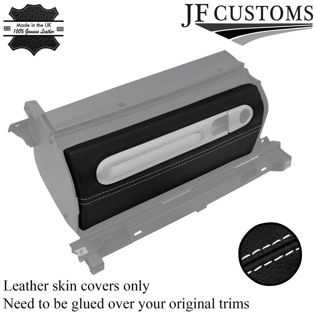 WHITE STITCH LEATHER GLOVEBOX COVER FITS SMART FORTWO 451 11-14 FACELIFT