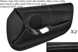 WHITE STITCH 2X FULL DOOR CARD LEATHER SKIN COVER FITS TOYOTA SUPRA MK4 93-02