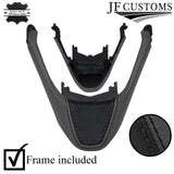 FOR MAZDA 6 MK2 08-12 D GREY & BLACK LEATHER COVERED STEERING WHEEL TRIM + FRAME