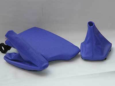 FITS BMW E36 E46 GEAR HANDBRAKE ARMREST COVER SET R BLUE CUSTOM NEW MADE IN UK