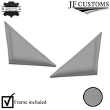L GREY ST 2X WING MIRROR DOOR TRIM COVER+PLASTIC FRAMES FITS NISSAN SKYLINE R33