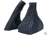 WHITE STITCH FITS VAUXHALL CORSA C COMBO BARINA XC GEAR & HANDBRAKE GAITER LTHR