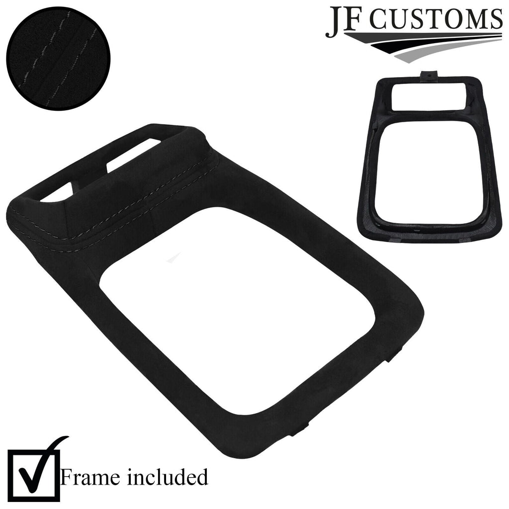 FOR FORD SIERRA COSWORTH RS 4X4 90-92 BLACK STITCH SUEDE GEAR SURROUND + FRAME