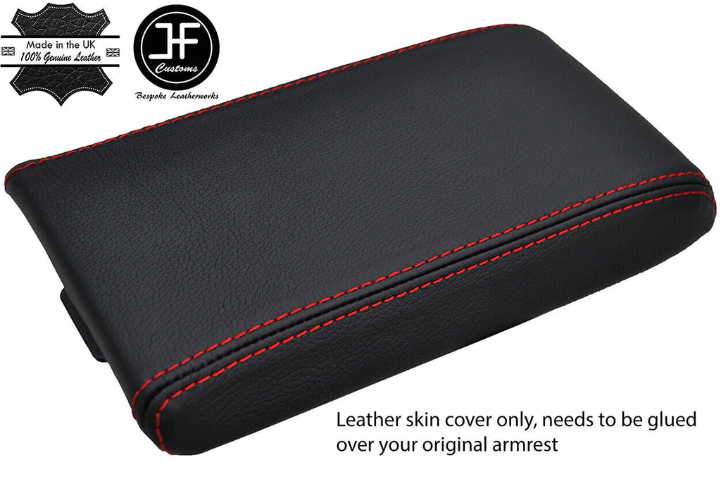 RED STITCH TOP GRAIN LEATHER ARMREST COVER FITS NISSAN S15 200SX SILVIA 99-03