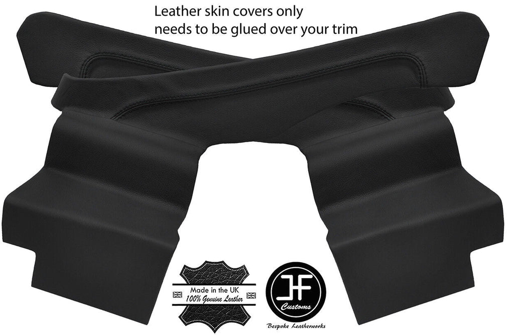 BLACK STITCH 2X REAR QUARTER PANEL LTHR COVER FOR CORVETTE C3 70-75 CONVERTIBLE