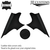 BLACK STITCH ITALIAN LEATHER PILLAR KIT COVERS FOR BMW 3 SERIES E90 05-12 SALOON