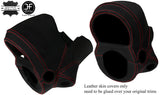 RED STITCH SHROUD SPEEDO LEATHER COVER FOR CITROEN C1 2005-2014 STYLE 2