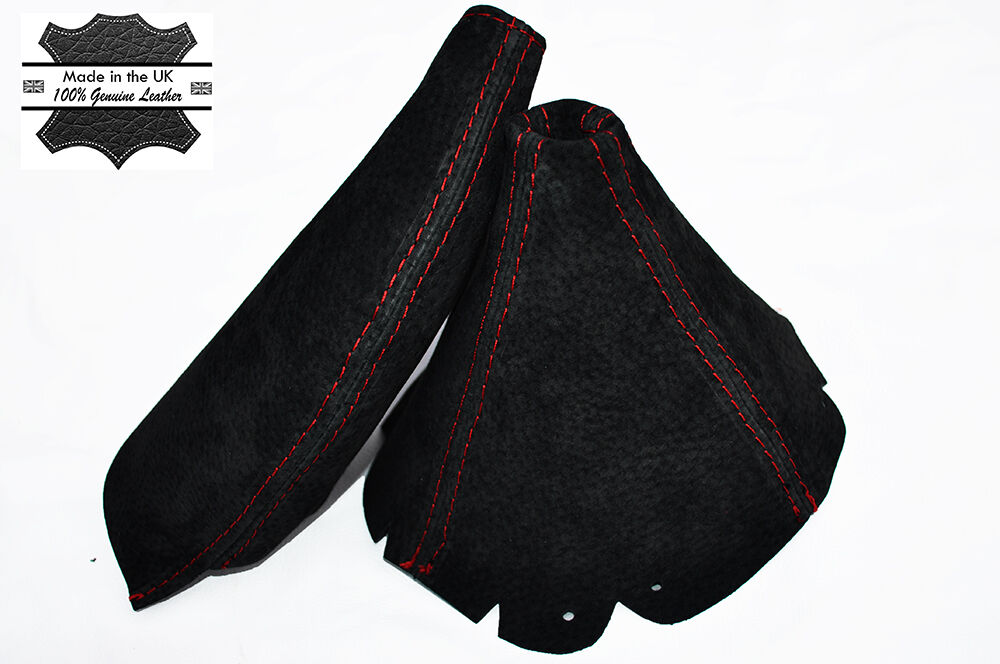 RED STITCHING GEAR HANDBRAKE SUEDE FITS MAZDA MIATA MX5 MK1 EUNOS 1990-1998