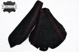 RED STITCHING GEAR HANDBRAKE SUEDE FITS MAZDA MIATA MX5 MK1 EUNOS 1990-1998