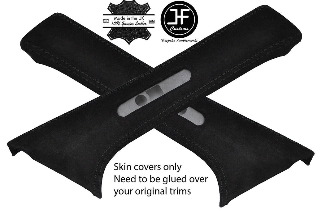 BLACK ST. 2X REAR C PILLAR ESTATE SUEDE COVERS FITS MERCEDES W202 C CLASS 93-00