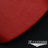 RED LEATHER LOWER STEERING WHEEL TRIM COVER+FRAME FITS VW GOLF MK5 03-09