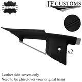 BLACK STITCH 2X REAR C PILLAR LEATHER COVERS FITS FORD MUSTANG 10-14 CUSTOM NEW