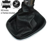 BLACK STITCHING MANUAL LEATHER GEAR GAITER FITS VAUXHALL OPEL CORSA E 2014-2017