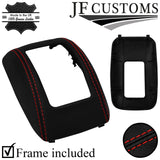 RED STITCH LEATHER AUTO GEAR SURROUND COVER + FRAME FOR NISSAN MICRA K11 93-03