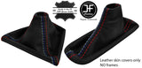 RED & TRI STITCH LEATHER MANUAL GEAR & HANDBRAKE GAITER FOR BMW X5 E53 99-06