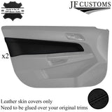 BLACK STITCH 2X DOOR CARD TRIM LEATHER COVER FOR VAUXHALL OPEL ASTRA H MK5 3DR