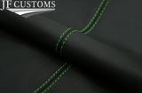 GREEN STITCH 2X A PILLAR LEATHER COVERS FOR VW T6 TRANSPORTER 2016-2019