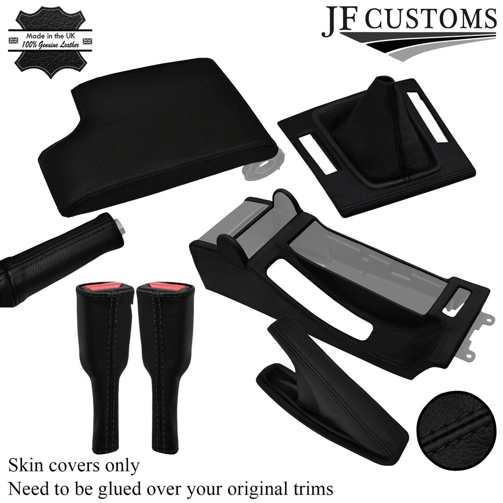 BLACK STITCH LEATHER MANUAL CENTRE KIT COVERS FOR BMW E46 COUPE 98-04 CUSTOM NEW