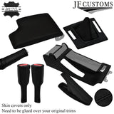 BLACK STITCH LEATHER MANUAL CENTRE KIT COVERS FOR BMW E46 COUPE 98-04 CUSTOM NEW