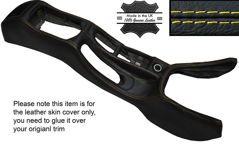 YELLOW STITCH CENTER CONSOLE SKIN COVER FITS ALFA ROMEO GTV SPIDER 916 PHASE 2
