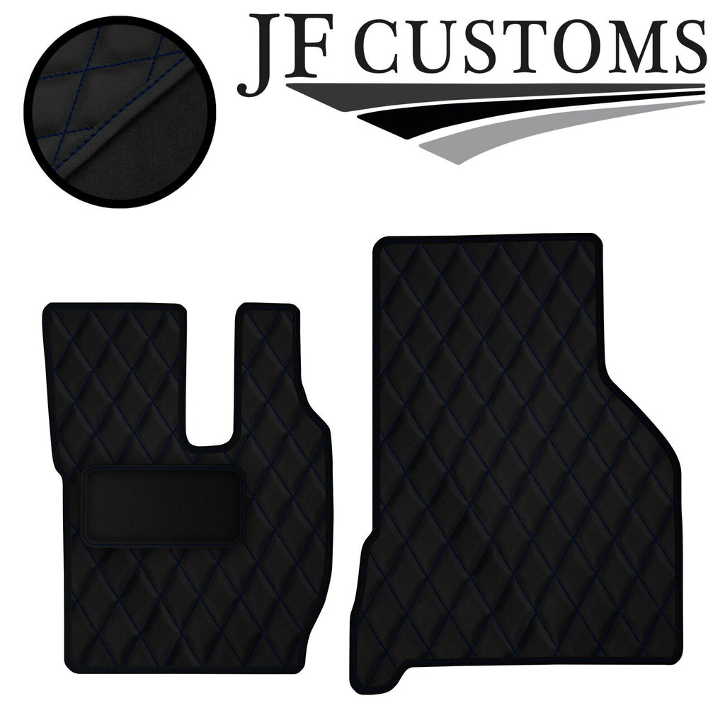 D BLUE DIAMOND STITCH VINYL 4XTAILORED FLOOR CARPET FOR VOLVO FH13 12-20  JF1