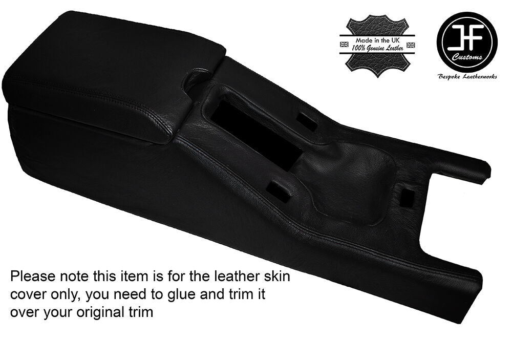 BLACK STITCH CENTRE CONSOLE & ARMREST LEATHER COVERS FITS LOTUS ELAN M100 89-95