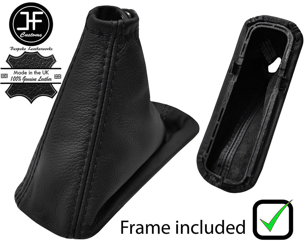 BLACK STITCH LEATHER HI LOW GAITER+PLASTIC FRAME FOR JEEP LIBERTY KJ 2002-07