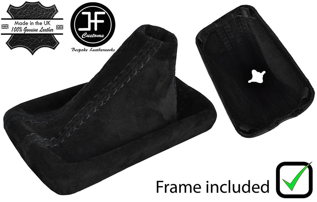 BLACK STITCH SUEDE AUTOMATIC DSG GAITER+PLASTIC FRAME FOR VW PASSAT B7 11-14