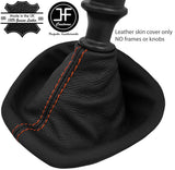 ORANGE STITCH TOP GRAIN LEATHER MANUAL GEAR GAITER FITS RENAULT TRAFIC 2015-2018