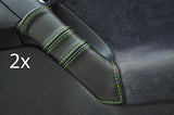 FITS VW GOLF MK3 3 III LEATHER 2X DOOR HANDLE COVERS green CUSTOM NEW MADE IN UK