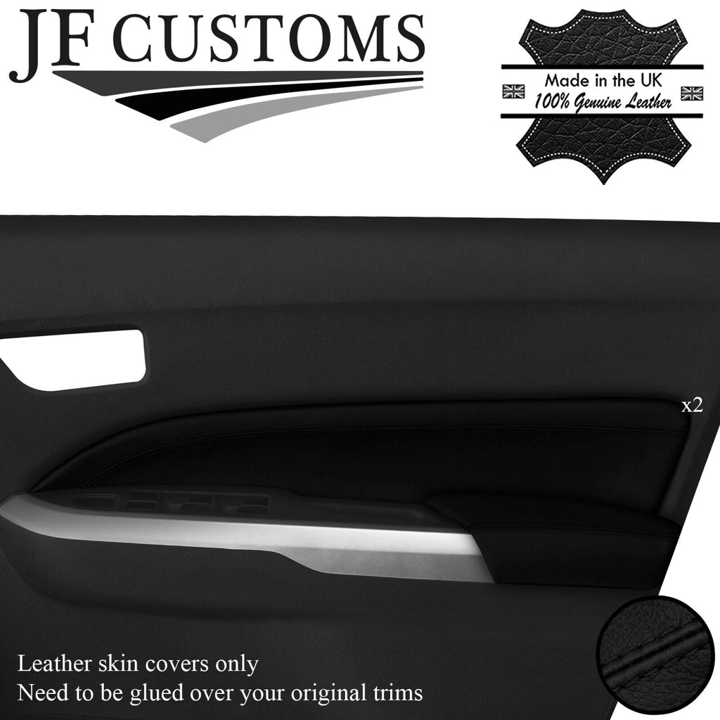 BLACK STITCH LEATHER 2X FRONT DOOR INSERT + ARMREST FOR SUZUKI VITARA LY 15-20