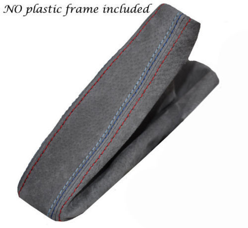 GRAPHITE TRI STITCH PU SUEDE HANDBRAKE FOR BMW 3 SERIES E90 E91 E92 E93 05-13