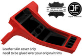 RED REAL LEATHER CENTRE CONSOLE COVER FITS PORSCHE 928 1990-1995 STYLE 3