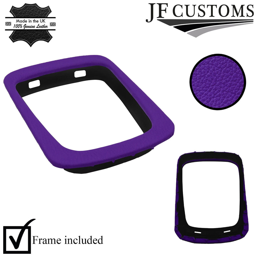 PURPLE LEATHER GEAR SURROUND COVER + FRAME FOR VAUXHALL OPEL ZAFIRA A 99-05