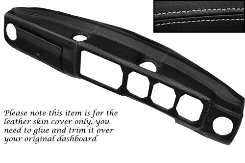GREY STITCH DASH DASHBOARD LEATHER SKIN COVER FITS ALFA ROMEO ALFETTA GTV