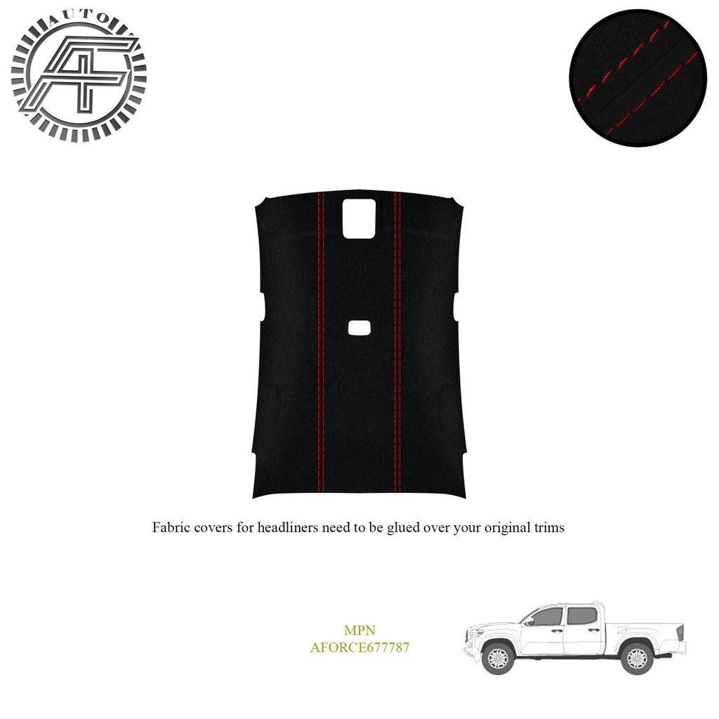 LUXE SUEDE HEADLINER COVER FOR TOYOTA TACOMA MK3 4 DOOR CREW CAB 2016-2023