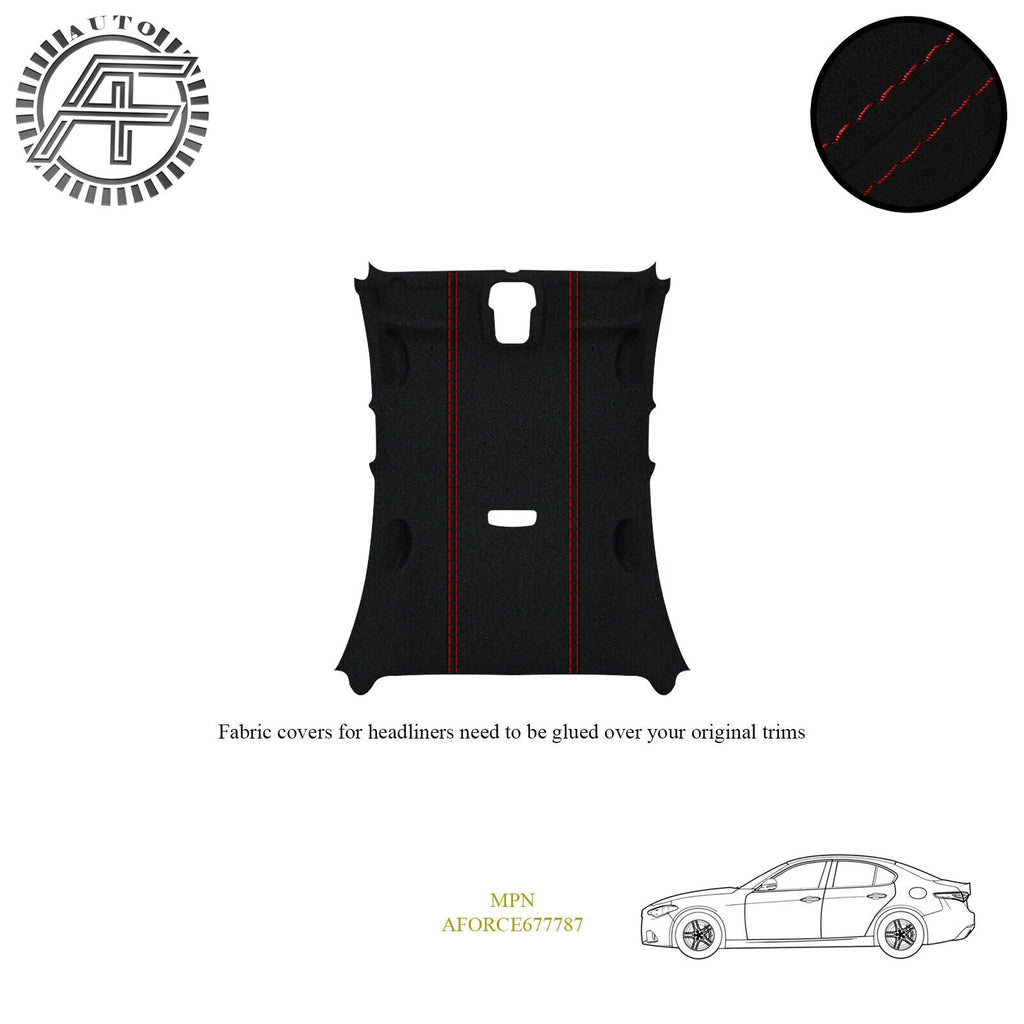 LUXE SUEDE HEADLINER COVER FITS ALFA ROMEO GIULIA 4 DOOR SEDAN 2015-PRESENT