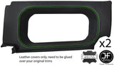 GREEN STITCH 2X REAR WINDOW SIDE TRIM COVERS FITS DEFENDER 90 110 STATION WAGON