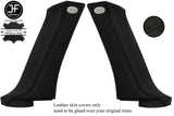 BLACK STITCH 2X REAR C PILLAR LEATHER COVERS FOR RANGE ROVER SPORT 2005-2013