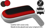 RED  BLACK 2 TONE LEATHER ARMREST LID COVER FOR BMW MINI R55 R56 R57 07-14