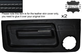 GREY STITCH 2X FRONT DOOR CARD SKIN COVERS FITS RENAULT 5 GT TURBO PHASE 1 MK1