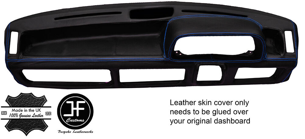 BLUE STITCHING DASH DASHBOARD LEATHER COVER FITS FORD FIESTA MK1 XR2 CUSTOM NEW