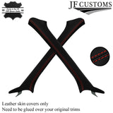 RED STITCH LEATHER PILLAR KIT COVERS FITS SUBARU IMPREZA WRX STI 05-07