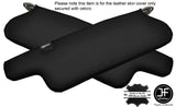 BLACK STITCHING 2X SUN VISORS LEATHER COVERS FITS TOYOTA CELICA 1972-1977