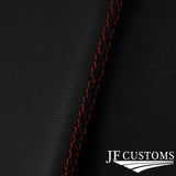 D RED CROSS STITCH LEATHER 2X SUN VISOR COVERS FITS MERCEDES C CLASS W205 14-18